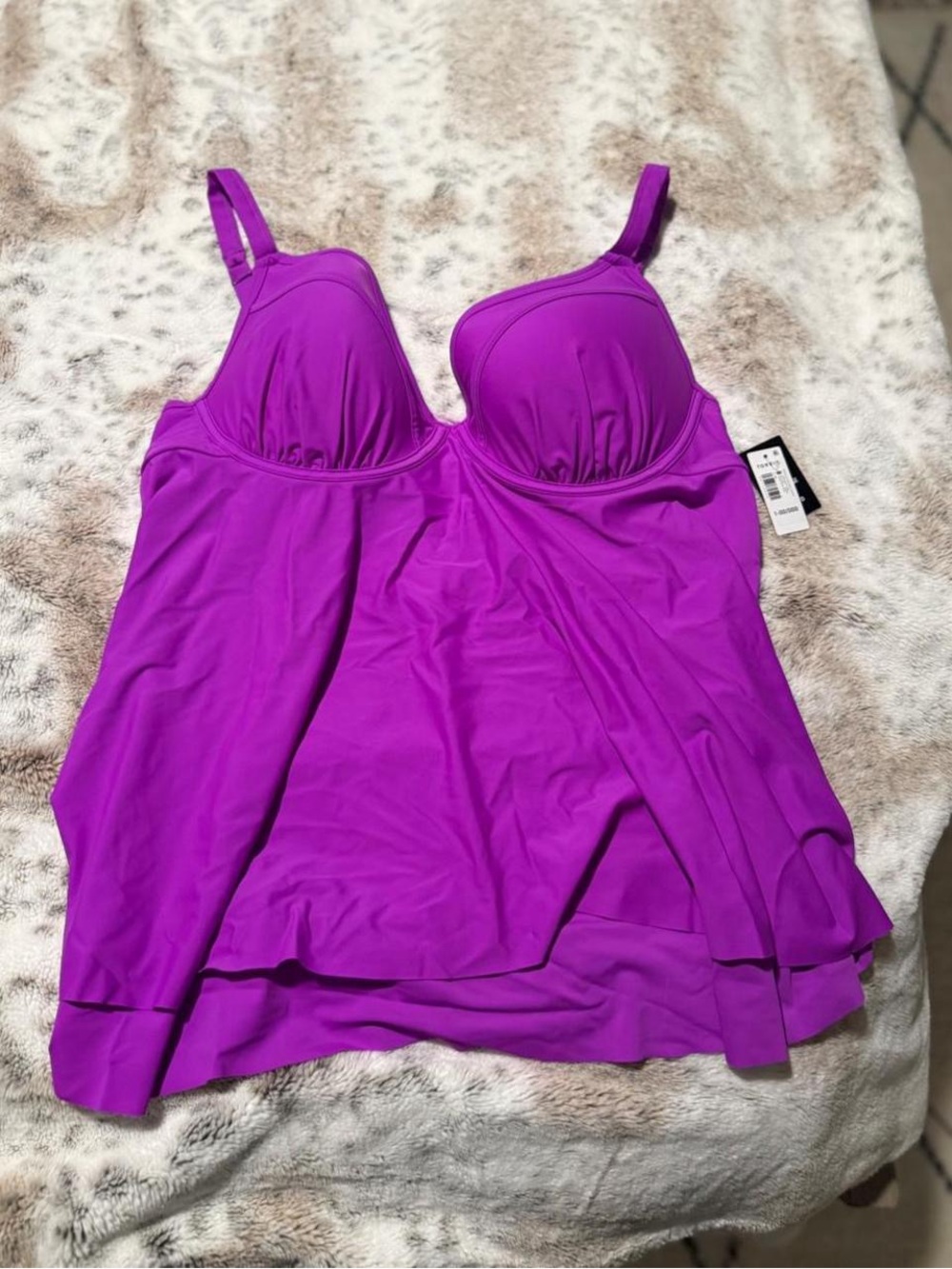 torrid Bright Purple Ruched Tankini Set - Picture 3 of 7